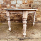 Stripped Pine Farmhouse Dining Table | Solid Wood Country Kitchen Table | Turned Legs Rustic Cottage Table