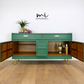 Refinished Mid Century Bright Green Nathan Sodeboard, drinks cabinet, TV stand, media unit