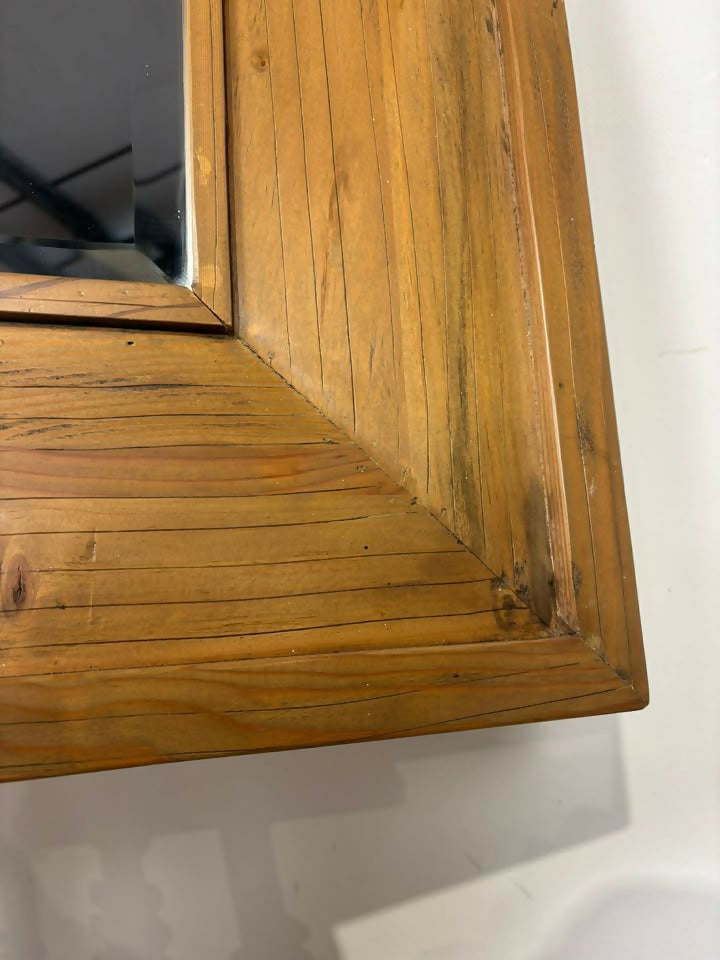 Contemporary Pine Rectangular Mirror