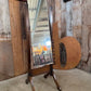 Vintage Edwardian Art Deco Oak Bevelled Cheval Dressing Mirror, c1930