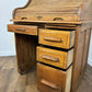 Edwardian Oak Small Roll Top Desk
