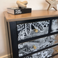 Monochrome botanical large chest of drawers