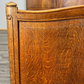Bed Vintage French Louis XVI Oak Double Bed Frame Carved Headboard LOT 3788