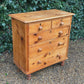 Vintage Victorian Tall Pine Chest Of Drawers