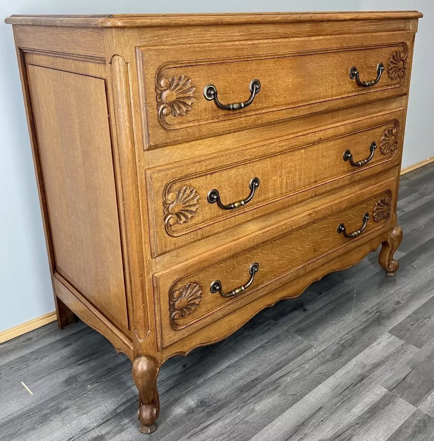 Chest of Drawers Cabinet Vintage French Louis XVI Style Oak Sideboard LOT 4348