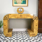 Art Deco Style Walnut Console Table Desk or Dressing Table with Drawer