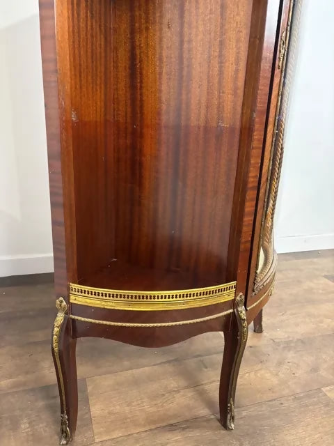 French Style Vitrine Display Cabinet with Gilt Metal Mounts
