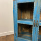 Rustic Reclaimed Wood Indian Blue Display Cabinet