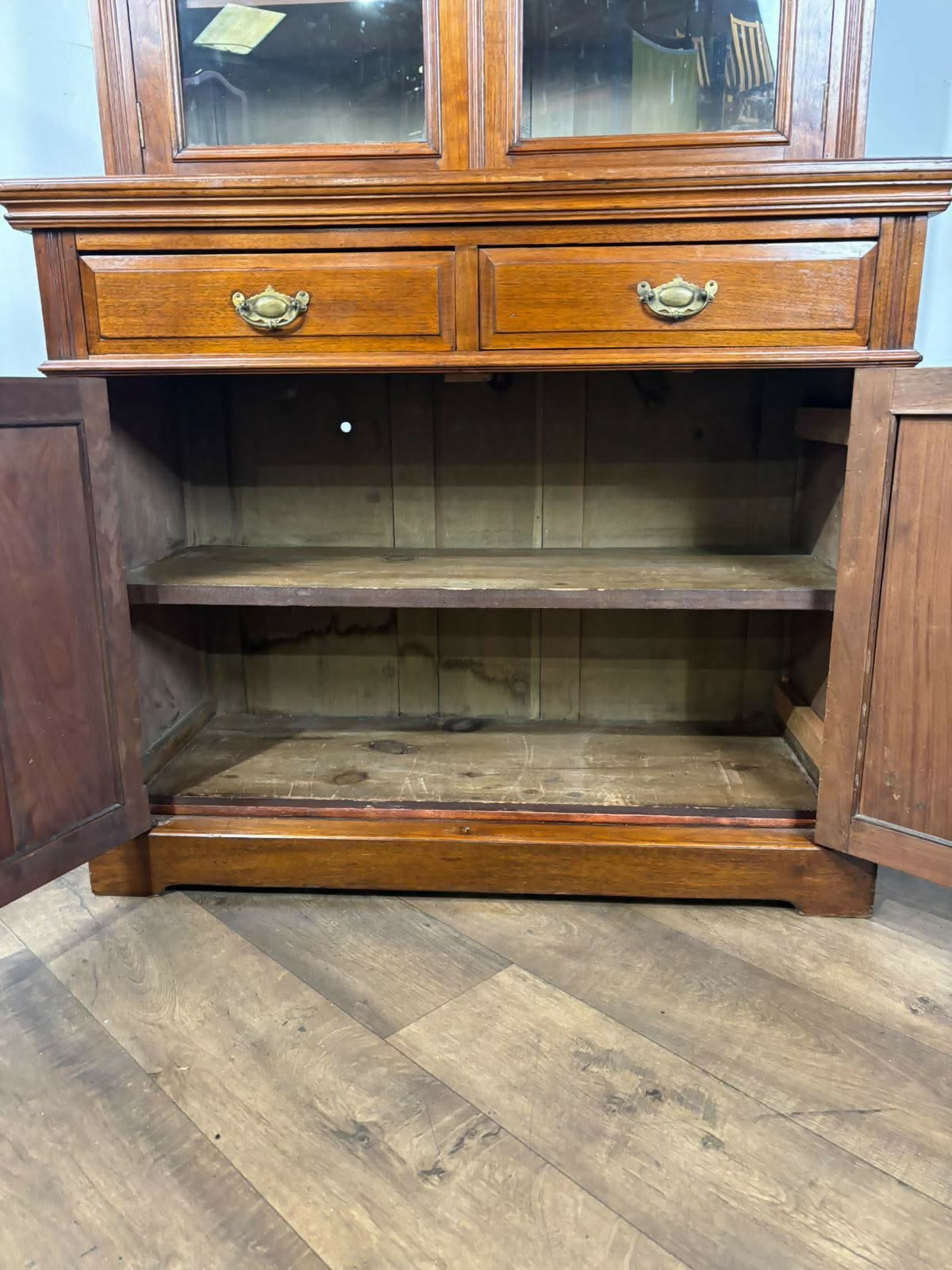 Edwardian Mahogany Glazed Bookcase