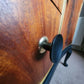 Refined Vintage Flame Mahogany Serpentine Sideboard in black