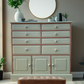 Vintage Chest of Drawers in Muted Pink & Apple Green