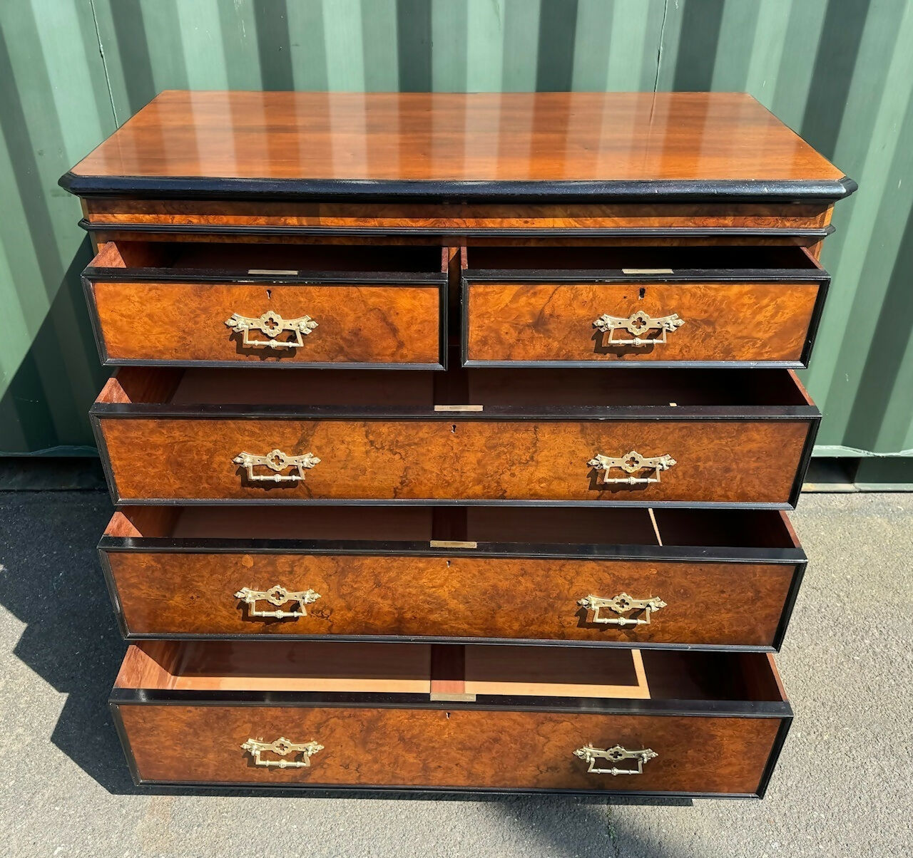 Stunning Quality 19th Century Burr Walnut Chest Of Drawers