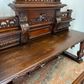 Sideboard Antique French Style Walnut Marble Display Cabinet Cupboard LOT 3576