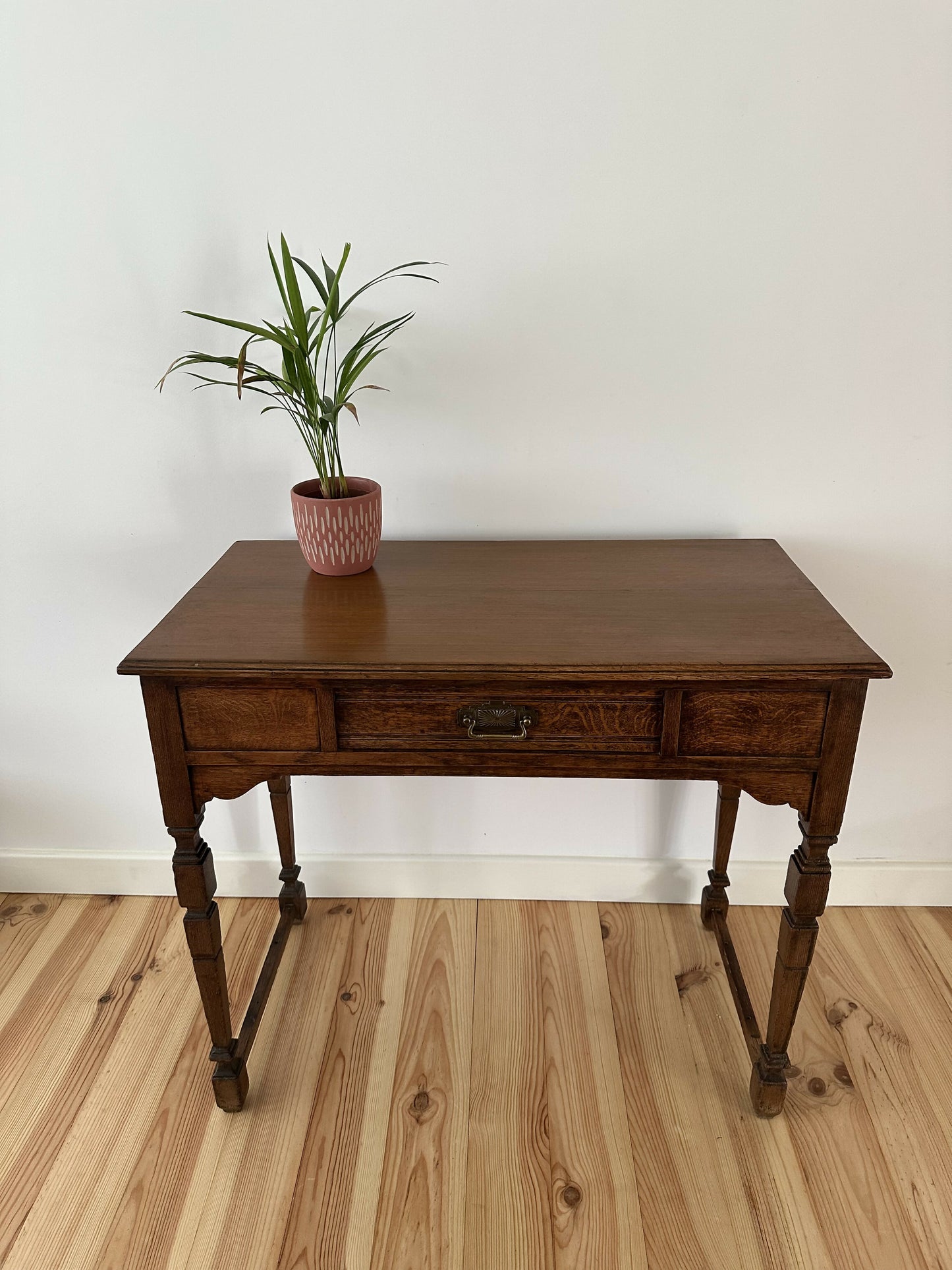 Antique Console Table Oak Side Hall Table