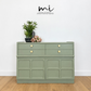 Refinished Nathan sideboard set in Pale Sage Green, modular, corner cabinet, tv stand, media unit, drinks, mid century modern, cupboard