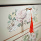 Large Upcycled wooden Chest of Drawers, with floral transfers and glass top