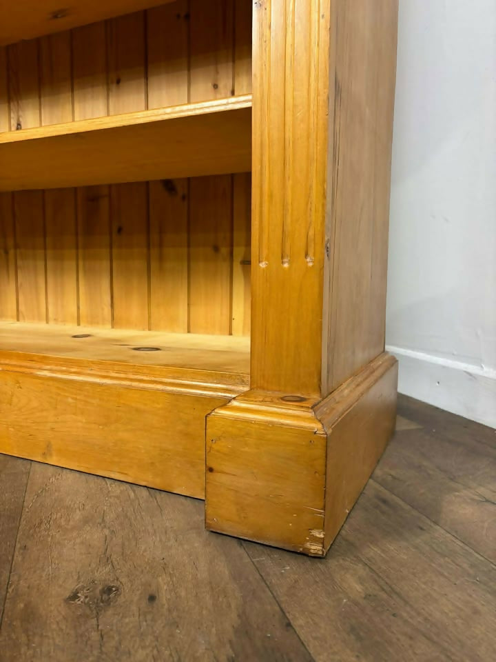 Contemporary Style Large Pine Open Bookcase