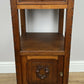 Bedside Table Antique French Style Marble Top Oak Cabinet Nightstand LOT 6240