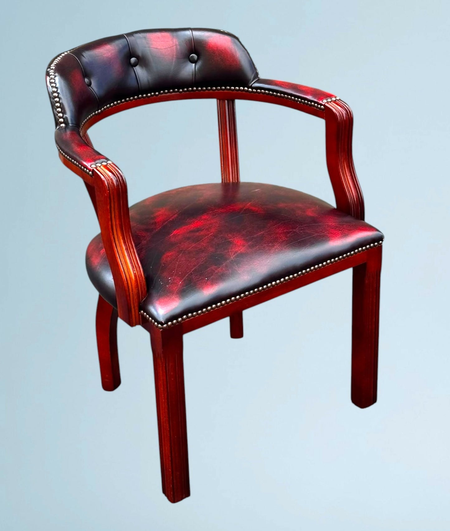 Leather Chesterfield Office Chair / Court Chair
