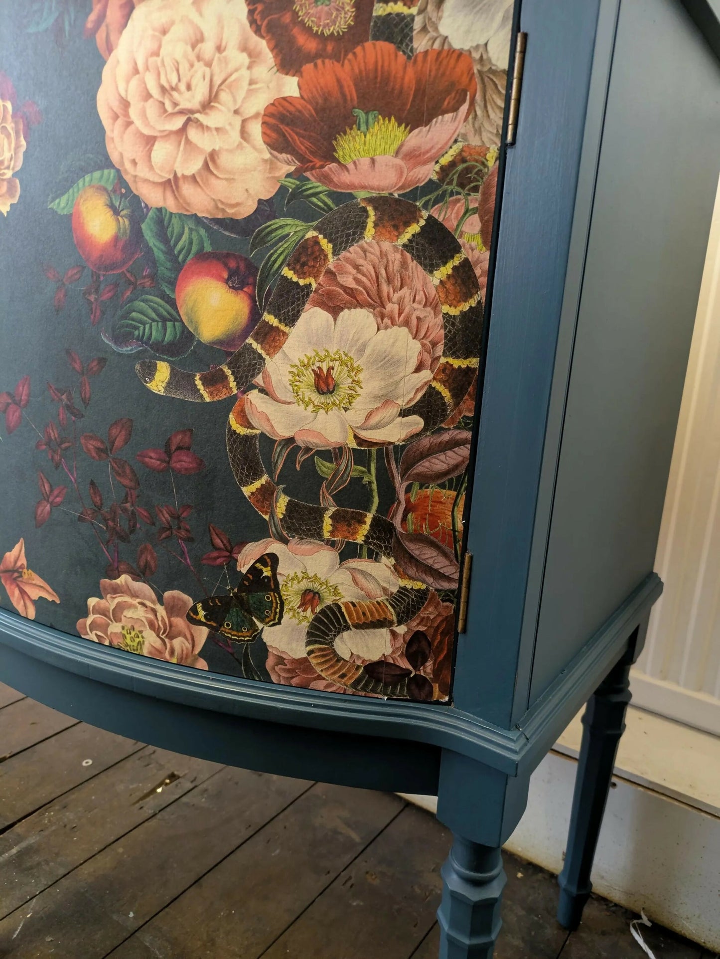 Strongbow Vintage Sideboard Dresser Painted Upcycled Dark Teal