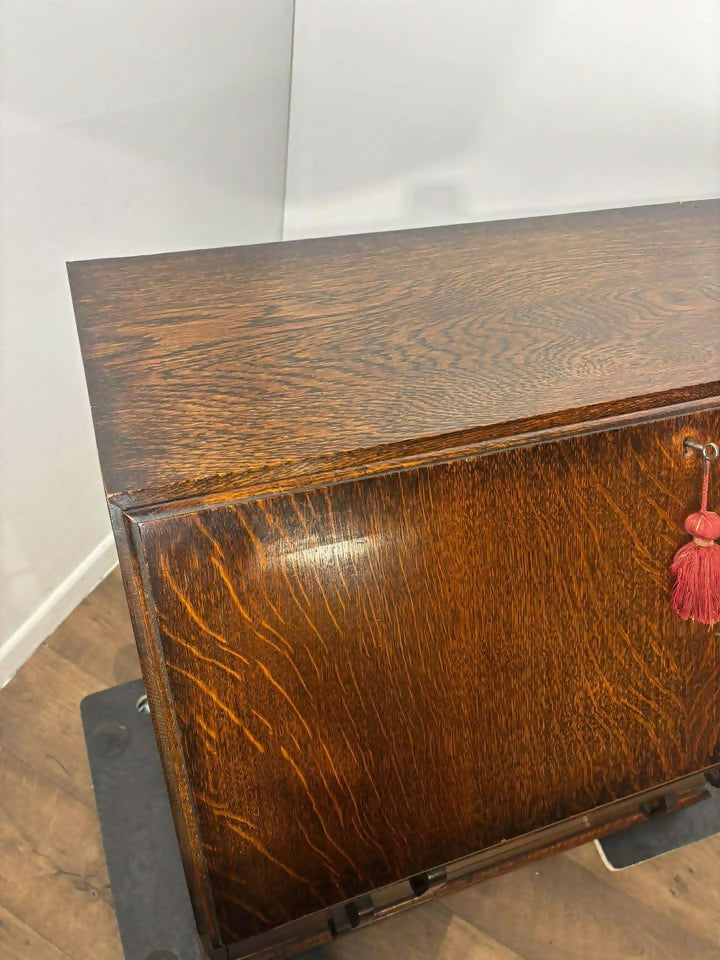 Vintage Dark Oak Bureau