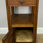 Bedside Table Antique French Style Marble Top Oak Cabinet Nightstand LOT 6241