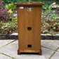 AN ERCOL WARWICK GOLDEN DAWN ELM CD HI FI STORAGE CABINET / MEDIA STAND.
