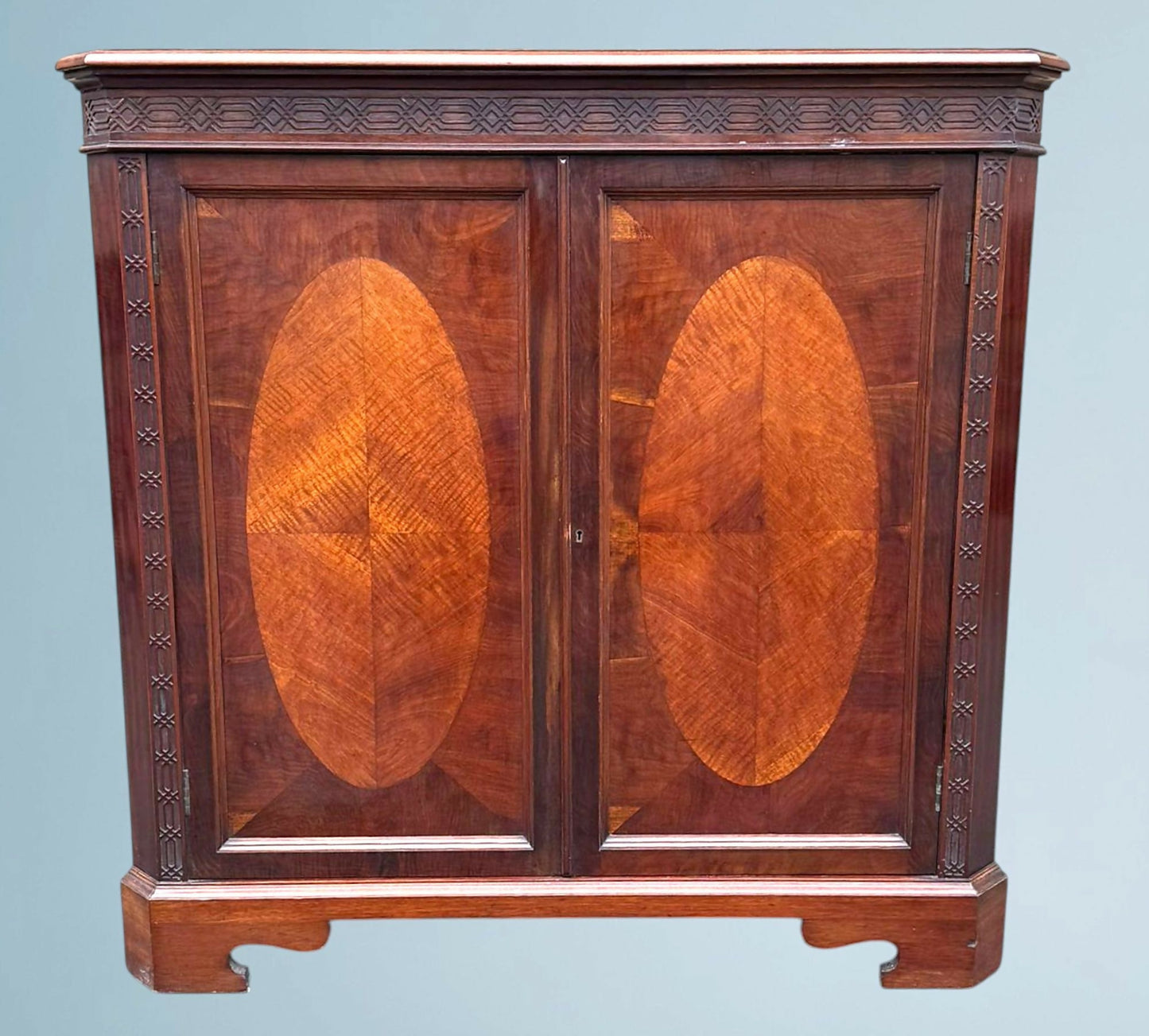 Edwardian Mahogany Corner Cabinet