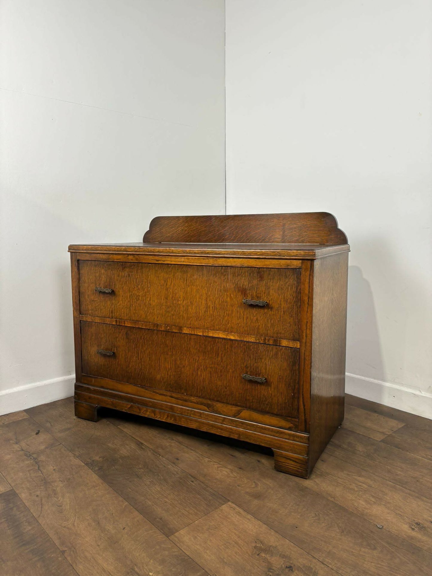 Vintage Oak Two Drawer Chest