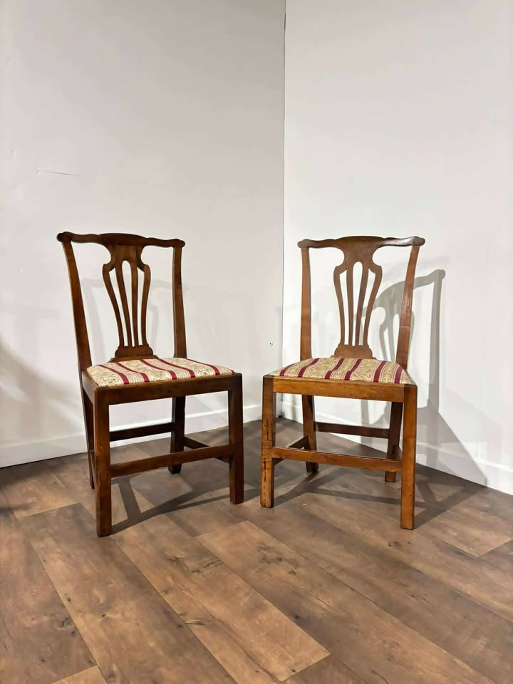 Pair of Georgian Mahogany Side Chairs