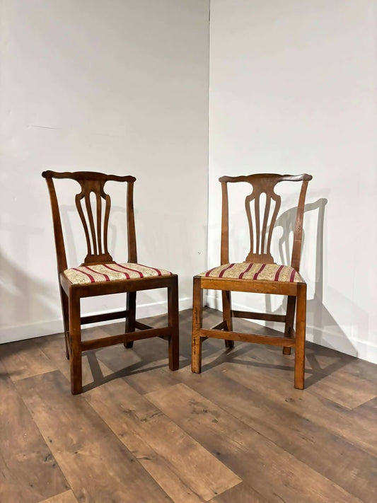 Pair of Georgian Mahogany Side Chairs
