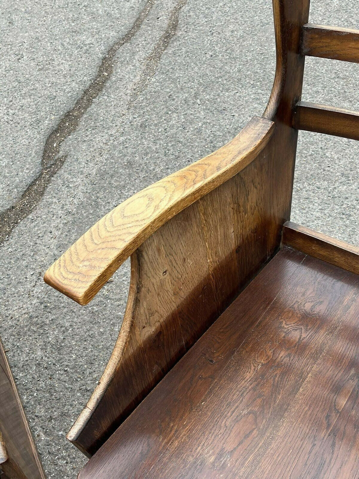 Pair Of Vintage Oak Mid Century Lounge Armchairs