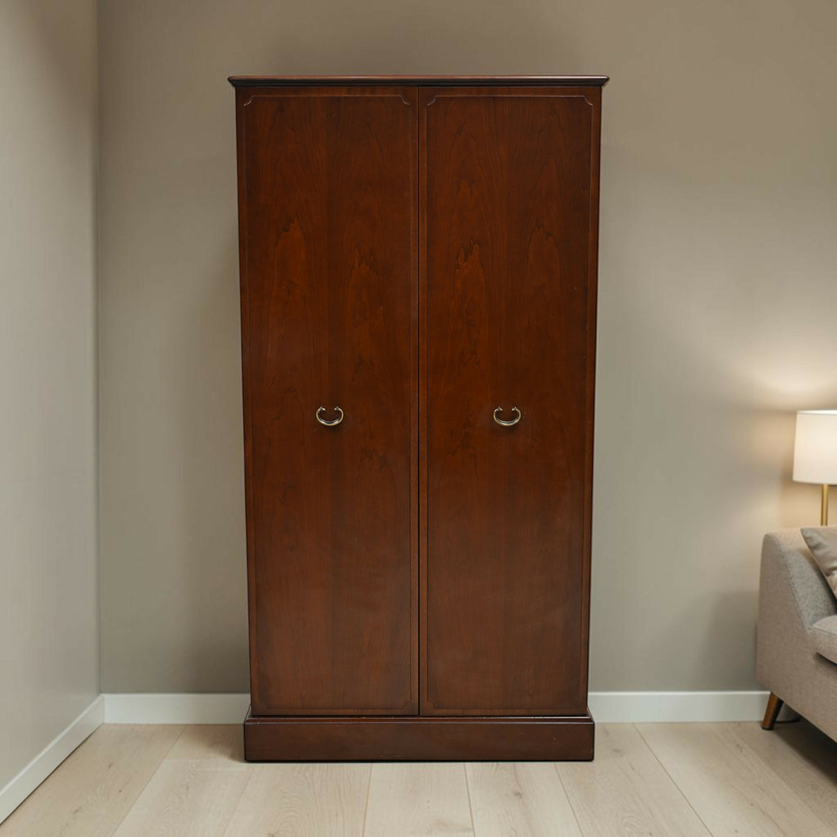 G-Plan Retro Double Wardrobe On Low Casters & Brass Handles FREE UK Delivery*