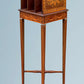Sheraton Revival Inlaid Mahogany Canterbury Stand / Magazine Rack