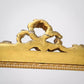 Folding Screen Room Divider Gilt Wood French Empire Style Paravent Silk and Glas