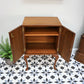 Cocktail Drinks Cabinet in a Queen Anne Style Burr Walnut Veneer Matched Doors