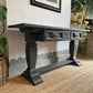 Newly refurbished console table / sideboard large solid wood