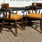 Victorian Vintage Pair Of Library Armchairs, On Brass Castors, Good Quality Examples.