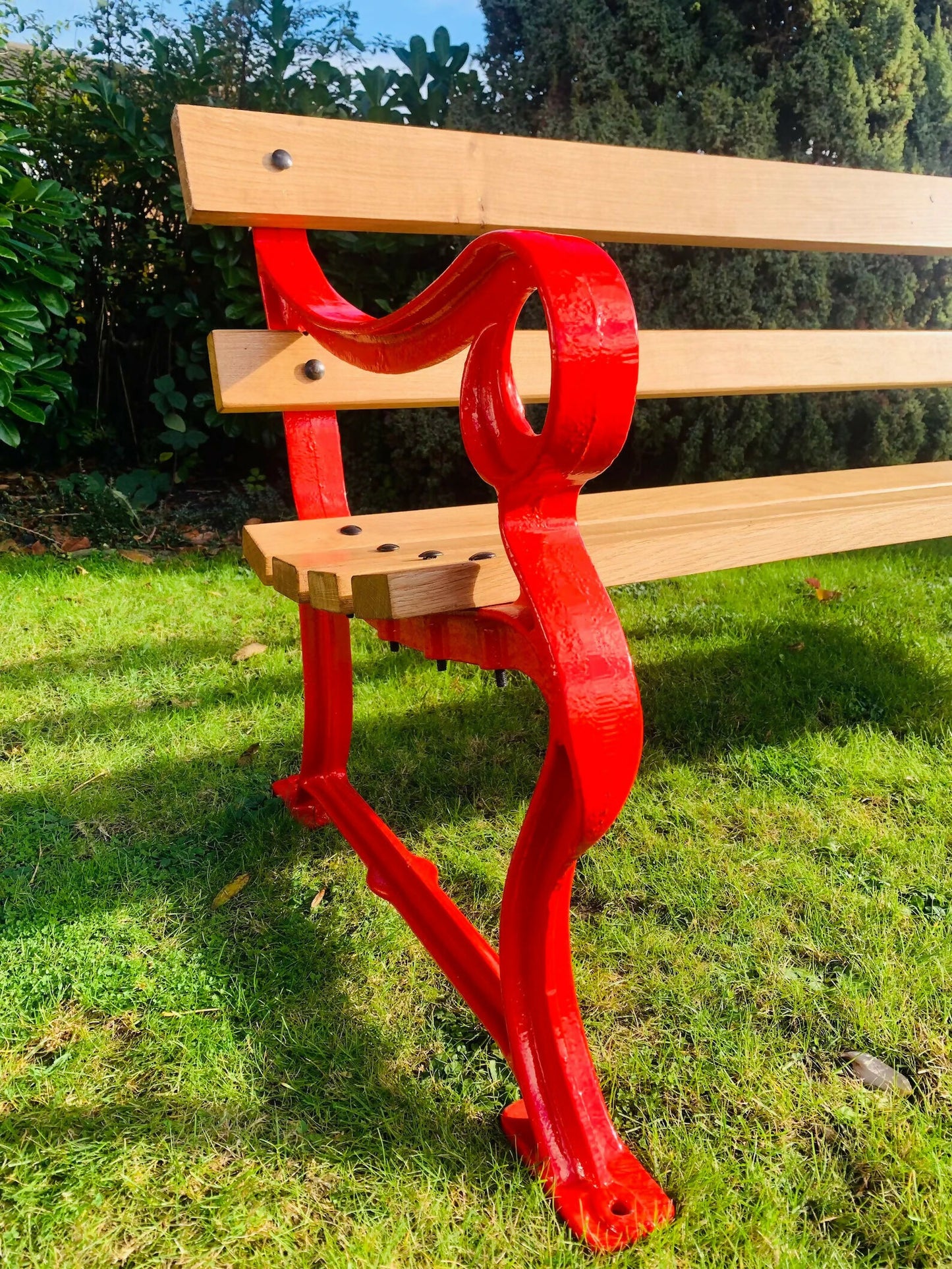 Fully Restored Cast Iron Garden Bench Seat Chair Patio