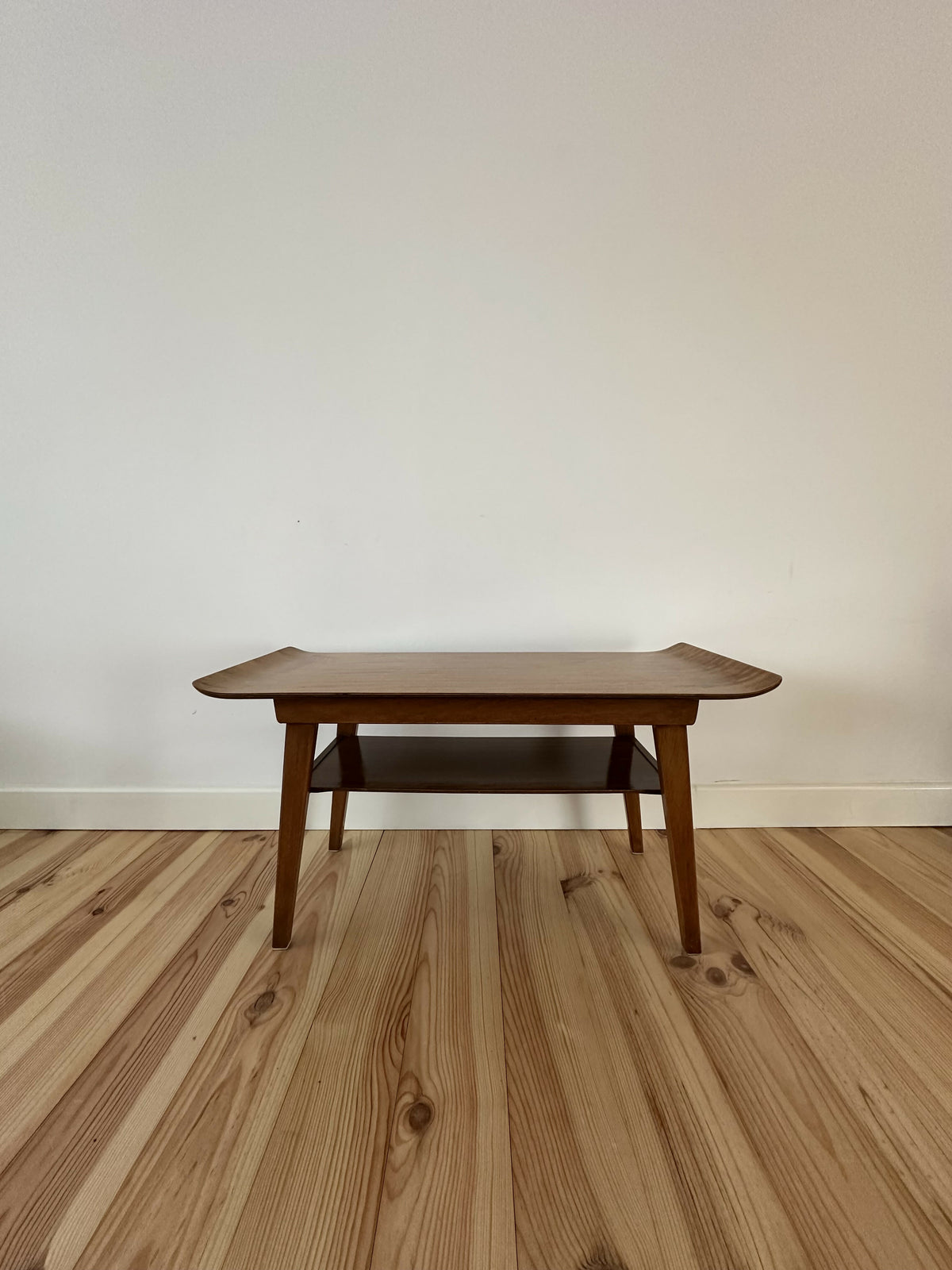 Horatio Myer & Co Bentwood Sleigh Teak And Beech Frame Mid Century Coffee Table