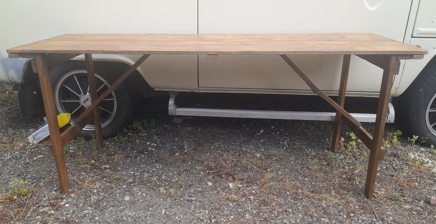 Vintage Pine Trestle Table