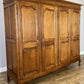 Wardrobe Vintage French Louis XVI Style Oak Four Door Carved Armoire LOT 6506