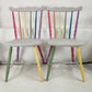 Rainbow Colour Solid Wood Farmhouse Dining Table And Chairs