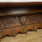 Coat Rack Vintage French Oak Wall Mounted 5 Hooks Carved Rack Hanger LOT 6294