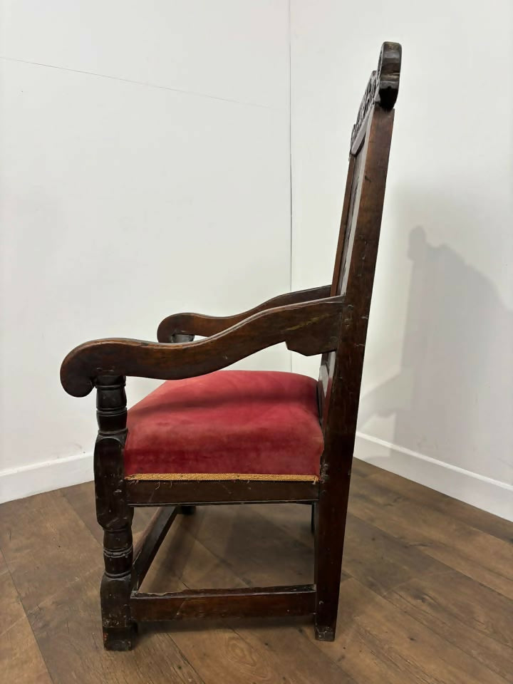 Early 19th Century Oak Hall Chair