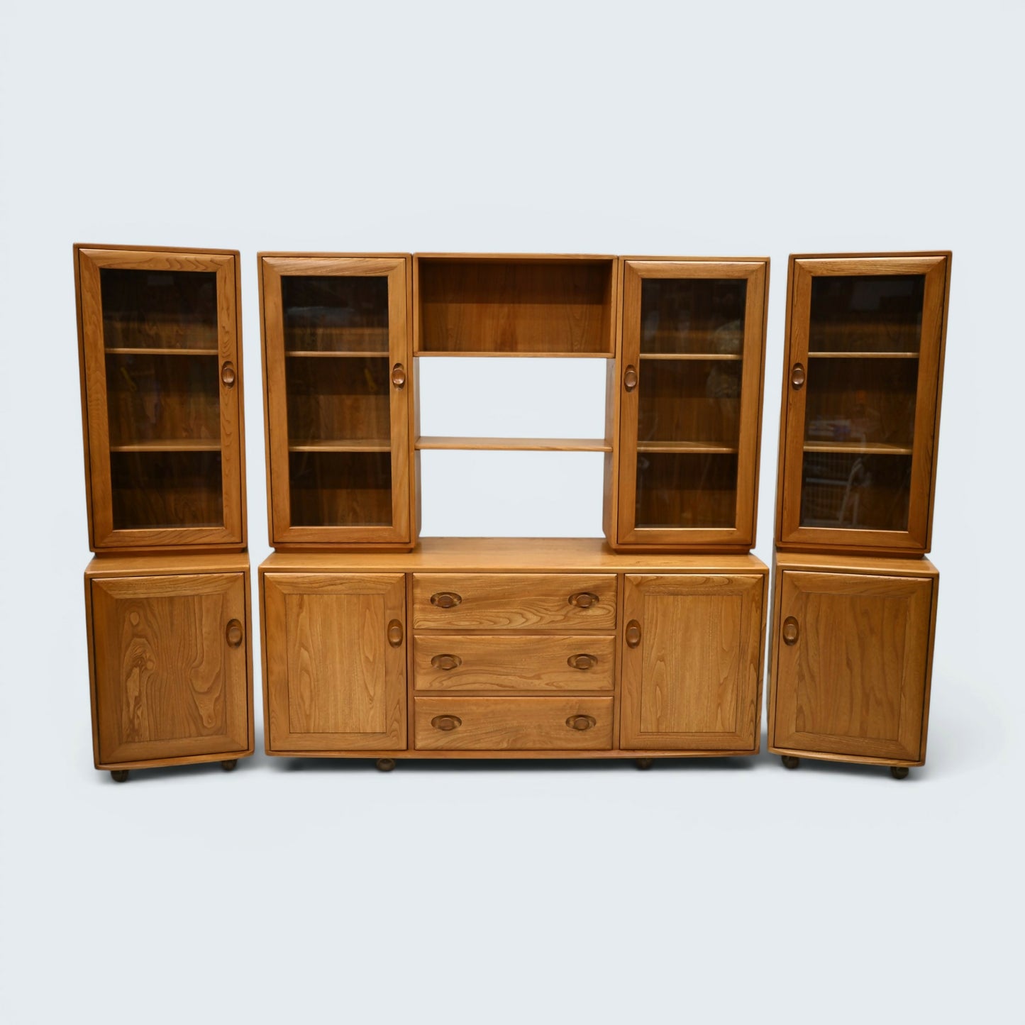 Large Ercol Windsor Sideboard Display Cabinets Light Finish FREE UK Delivery*
