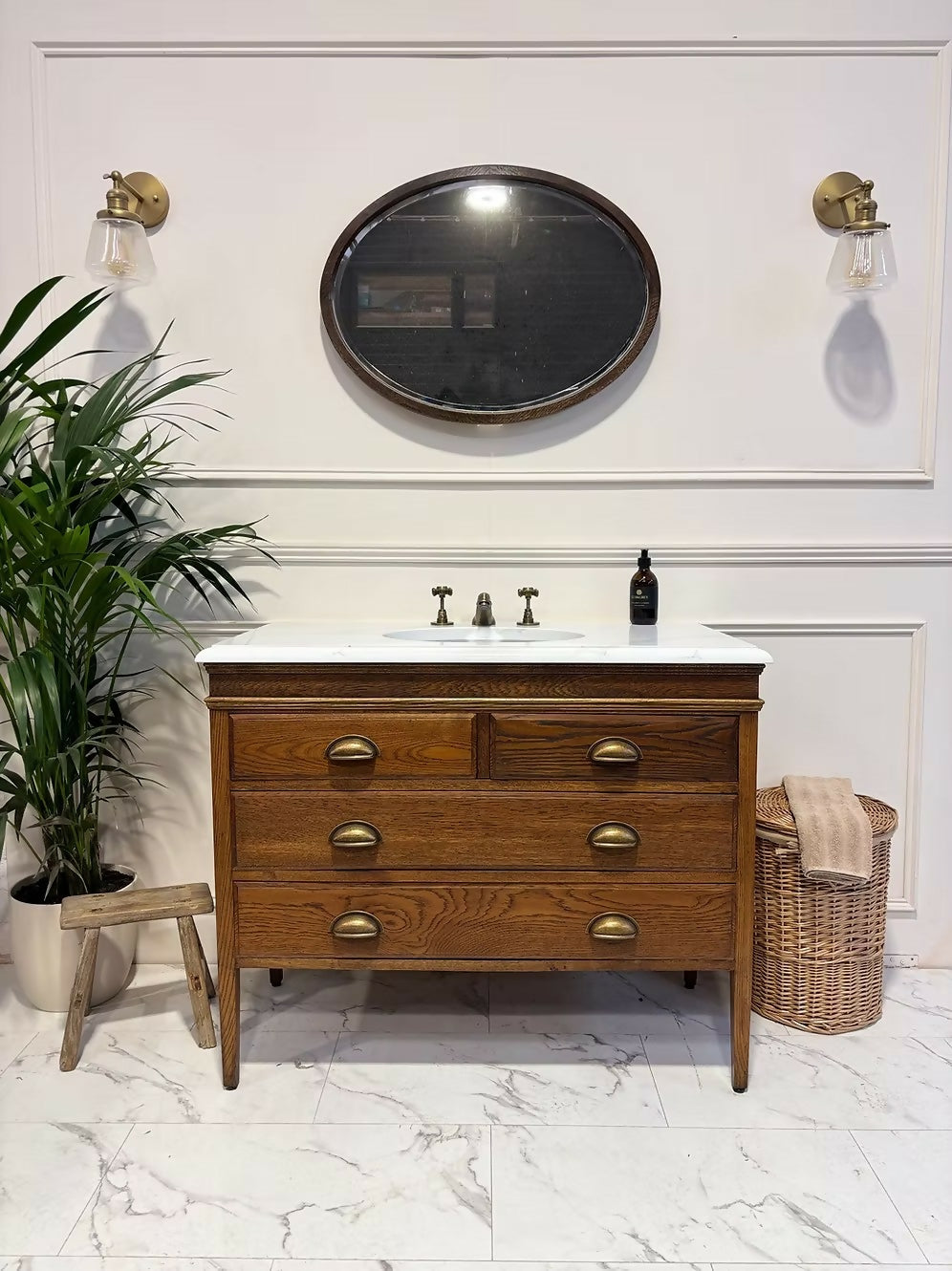 Width 106cm - Vintage Vanity Unit With Tap - Available