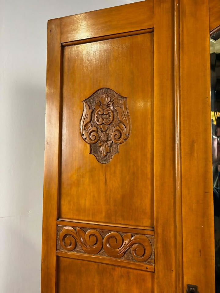 Edwardian Satin Walnut Single Wardrobe