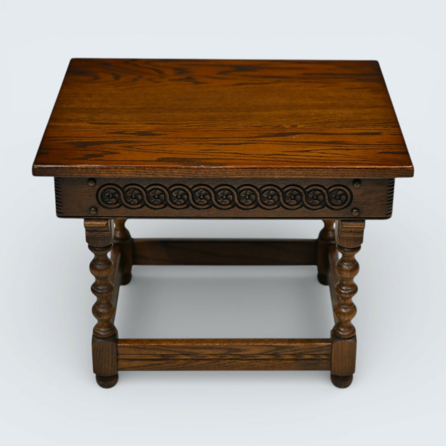 Vintage Oak Old Charm Solid Lamp/Side Table Tudor Antique Style FREE UK Delivery
