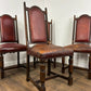 Vintage Set Of Four Oak Dining Chairs